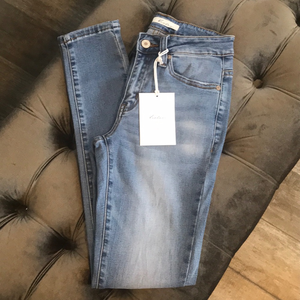 Kancan stretchy skinny jeans-medium denim size 1